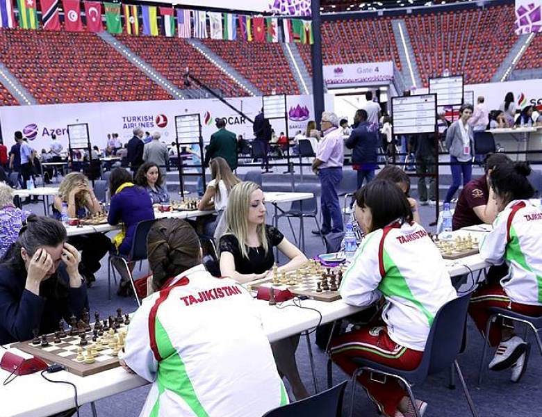 Women's team of Tajikistan defeated Belgium at chess Olympiad